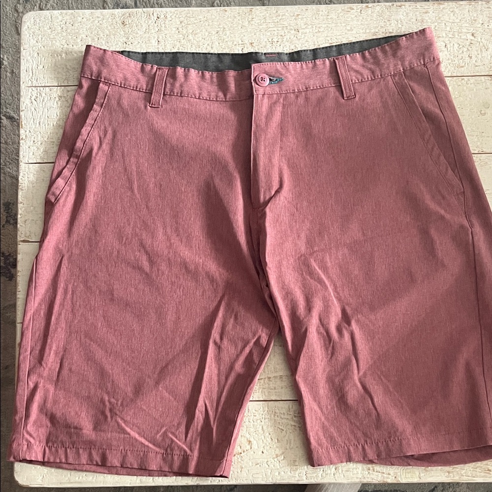 Burnside Men's Salmon Flat Front Shorts